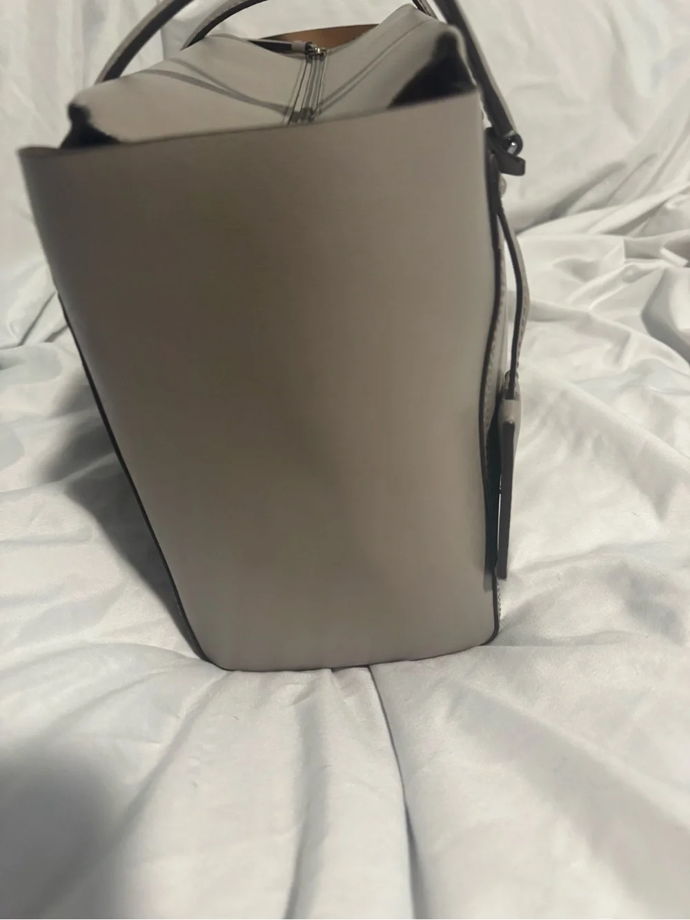 Tory Burch Parker Taupe Leather Top-Handle Bag